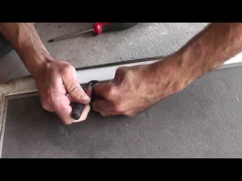 how to rescreen a door