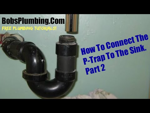 how to install a p trap on a kitchen sink