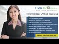 Online Informatica Training placement assistance by H2K Infosys, USA.
