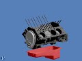 3D animation of a fuel injected V8