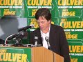 Michael J. Fox speaks at rally in Des Moines, Iowa