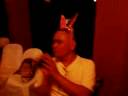 Uncle Joel w/ the bunny headband..