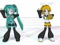 [３D] 鏡音リンと初音ミクの競演