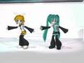 [３D] 鏡音リンと初音ミクの競演