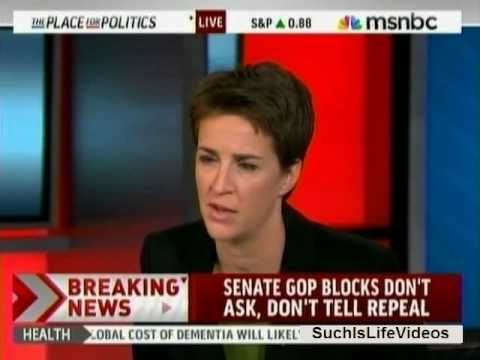 Rachel Maddow discusses DADT repeal failure. Both parties disagree on who is more useless. image 0 Rachel Maddow discusses DADT repeal failure. Both parties disagree on who is more useless.