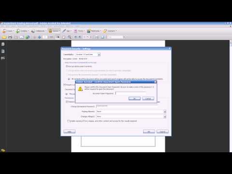 how to provide security to pdf file