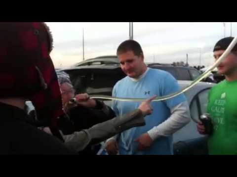 WATCH: Tailgating Grandma Destroys Beer Bong