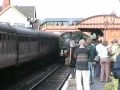 Trains passing at Bewdley