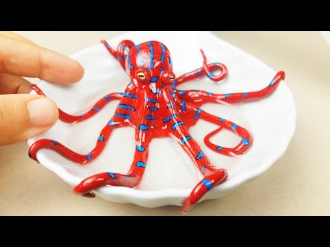 DIY SMALL OCTOPUS IN A BOWL Resin and Polymer Clay Tutorial