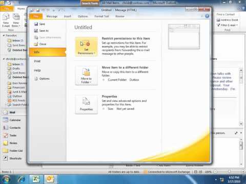 how to enable irm in outlook 2010