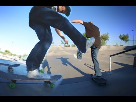 foot - Professional 5-Time Karate and Ninjitsu Champion 'Black Ninja' demonstrates one of the most advanced combative techniques in skateboarding. @BlackNinjaLV.