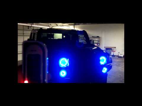 Project: Blue Shift Halo LED Lights on Hummer H2