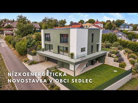 Video Novostavba rodinného domu 358 m² s výtahem a fotovoltaikou v obci Sedlec nedaleko Prahy