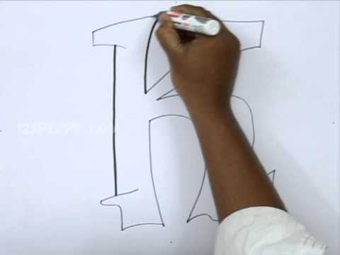 how to draw a letter k