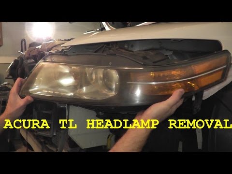 How To Install Replace Headlamp Headlight Assembly Acura TL 2004-2008