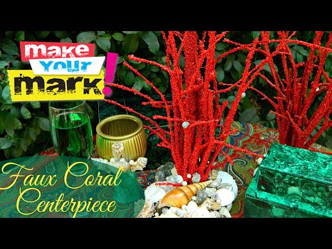 Faux Coral Centerpiece