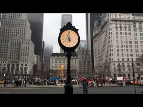 A Clock in Central Park - Hands Move Forward