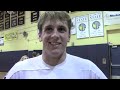 postgame interviews with dos pueblos players jackson wopat and cameron fry and coach chris hughes after sweep of san marcos in a channel league boys volleyball match