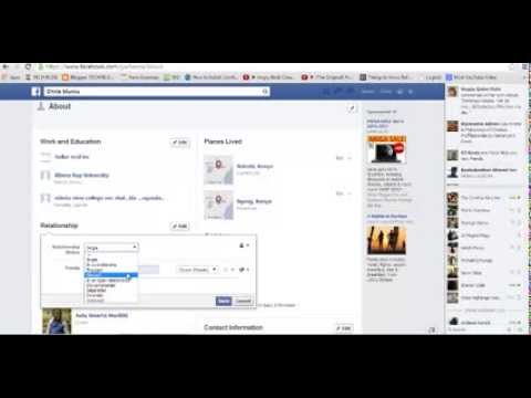 how to change facebook status to in a relationship