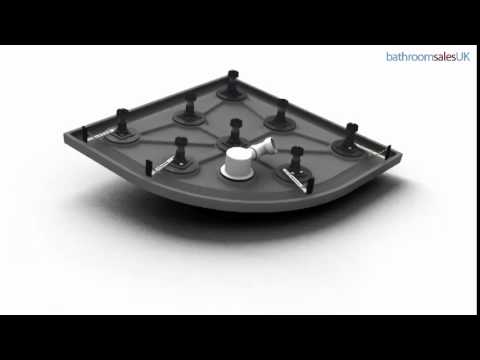 how to fit a quadrant shower tray