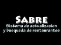 Sabre Sistemas de Actualizacion Cartografica Sabre Sistemas de Actualizacion Cartografica