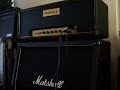 Marshall Major 200 watt valve amp 1971 through 1960 cab and Wasabi Overdrive pedal