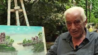 مصطفى الجليل.. أحد الفنانين الفلسطينيين في مخيم البص .