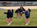 Frontier cheerleaders Rally dance