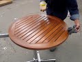 Aplicaci�n de cera en Cubiertas de Teka RAK