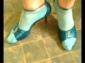 Blue Low Cut Ankle Socks Blue Heels