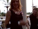 Jewelry Designer Alix Hart donates sterling silver wonder woman cuff bracelets to benefit the San Diego Local chapter at a 25th Anniversary party for the Womens Jewelry Association.