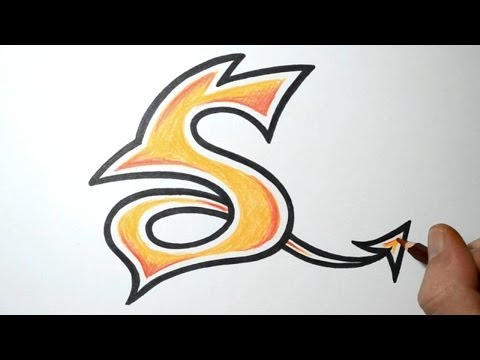 how to draw letter s