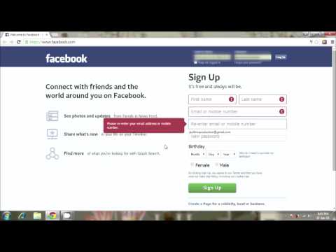 how to sign up for facebook mobile