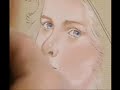 Girl's eyes in pastel pencil