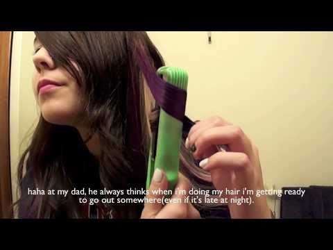how to dye tips of hair purple