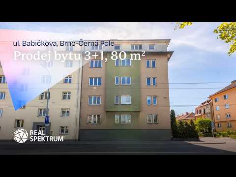 Video Prodej bytu 3+1 80 m², Brno - Černá Pole
