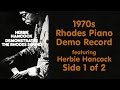 1970s Fender Rhodes Piano Demo Record featuring Herbie Hancock Side 1 of 2