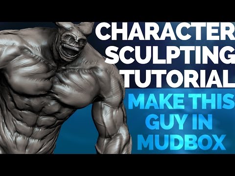 How to SCULPT CHARACTERS in Mudbox - beginner sculpting tutorial, pt 1