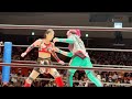 ハイパーミサヲが長野じゅりあに対して空手のポーズで相対すると猫騙しで丸めてからスカーフで締め上げてブーイング！ 東京女子プロレス「東京プリンセスカップ」 2023年8月13日