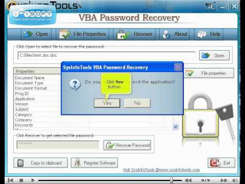 how to recover vba code