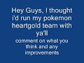 My Pokemon HeartGold Party!!!