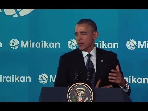 President Obama Speaks at the Miraikan Science Expo