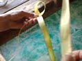 Weaving a bird ketupat 1