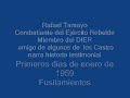 Testimonio  de Rafael Tamayo Primeros dias de Enero 1959. Fusilamientos  1