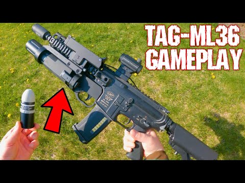 Airsoft Grenade Launcher Gameplay with TAG-ML36 + "Fate" Rounds (EXPLOSIVE PROJECTILES)
