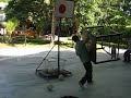 monkey playing basketball