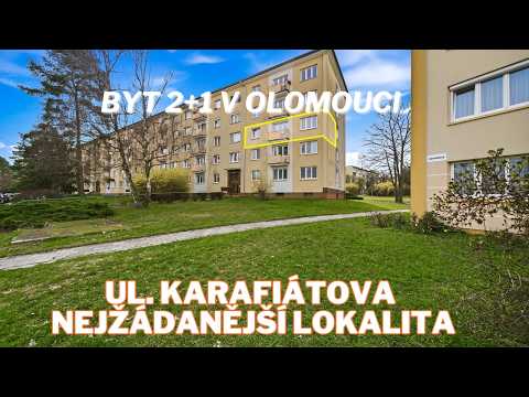 Video Prodej bytu 2+1 s balkonem, 54 m², ulice Karafiátova – žádaná lokalita Tabulový Vrch, Olomouc