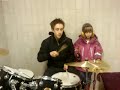 Drumming with my sister