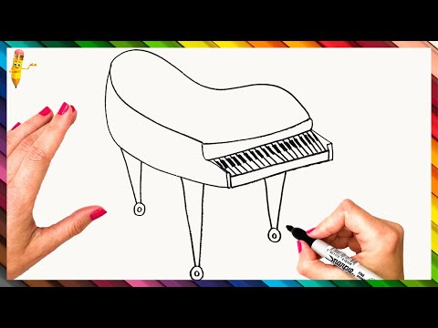 video-linktoworks-How To Draw A Piano Step By Step 🎹 Piano Drawing Easy