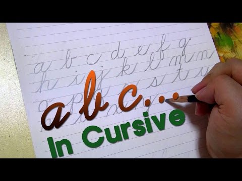 how to draw cursive letters a-z
